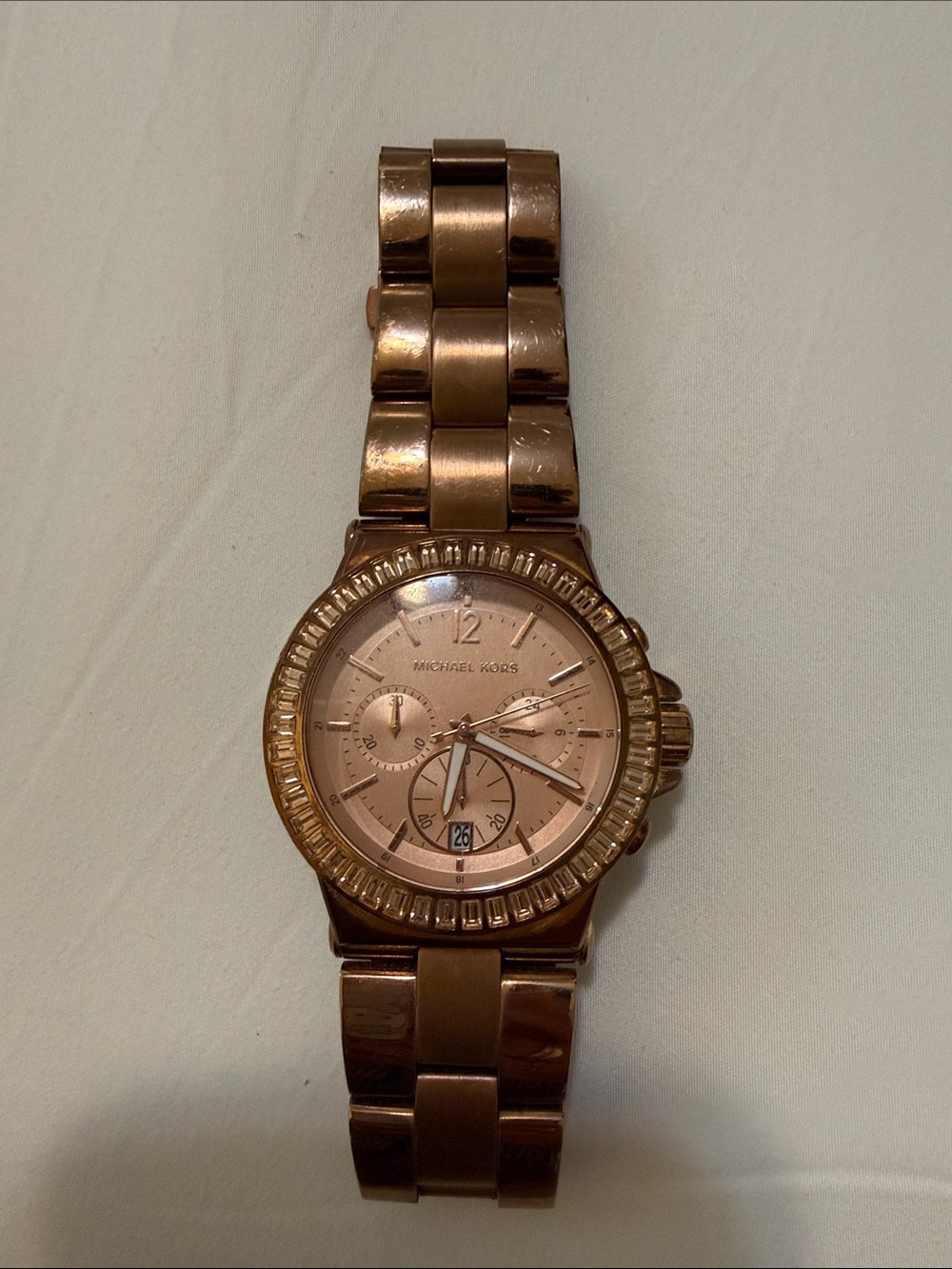 Michael Kors Rose Gold-tone Stainless Steel Chronograph Bracelet Watch (MK5412)